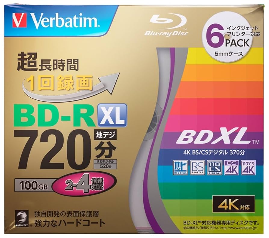 【新品】Verbatim　BD-R XL　1回録画　6枚入り　8個セット Verbatim Verbatim(バーベイタム) BD-R XL データ＆録画用 100GB